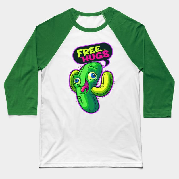 Free Hugs Baseball T-Shirt by ArtisticDyslexia